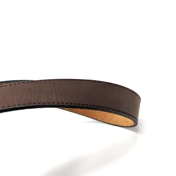 Arizona Belt Mens Large 30-34 Genuine Leather Brown Solid Thick Western USA - Picture 5 of 8